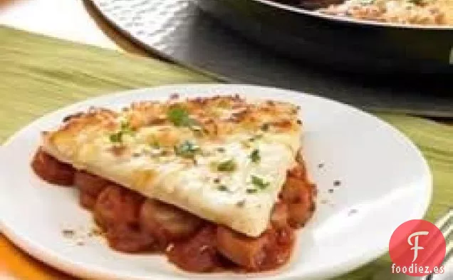 Pizza en Sartén de Salchicha de Pollo al Estilo Italiano de Tres Quesos Johnsonville®