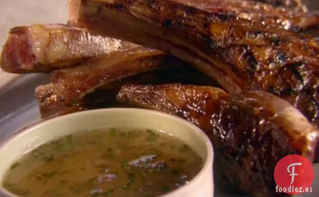 Cordero a la Parrilla con Gelatina de Manzana y Menta