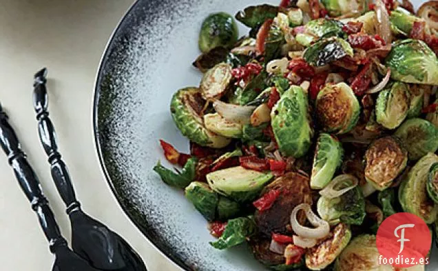 Coles de Bruselas Caramelizadas con Panceta