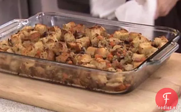 Relleno de Chapata con Castañas, Champiñones y Panceta