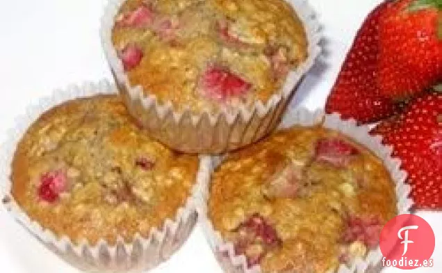 Magdalenas de Harina de Avena con Canela y Fresa