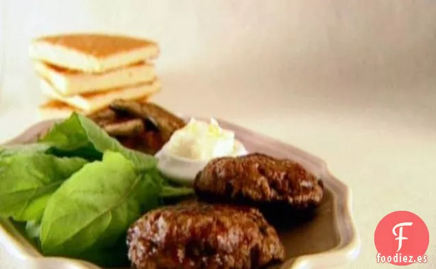 Hamburguesas de Ternera con Champiñones y Alioli