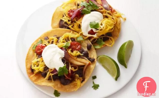 Tostadas de Espagueti de Calabaza