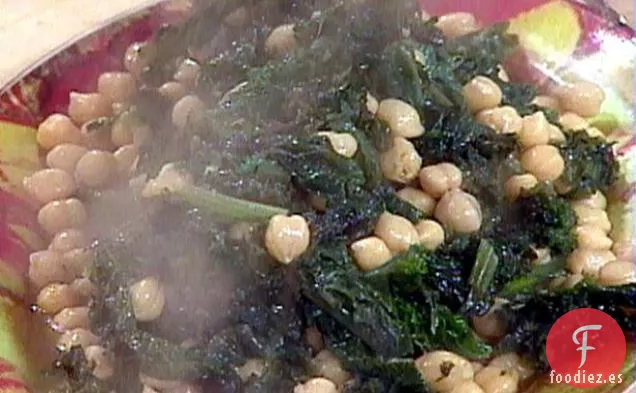 Garbanzos y Verduras de Ajo