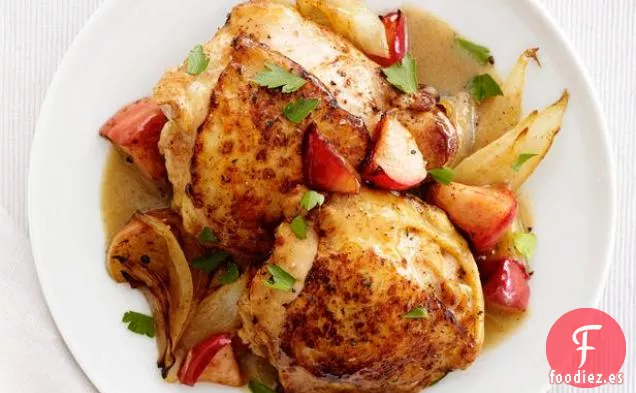 Pollo con Miel y Mostaza y Manzanas