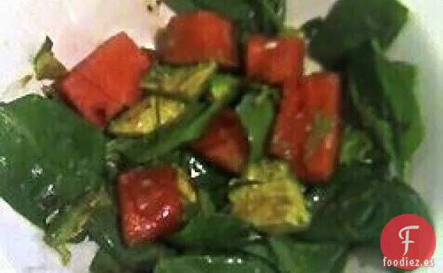 Ensalada de Espinacas con Aguacate y Sandía
