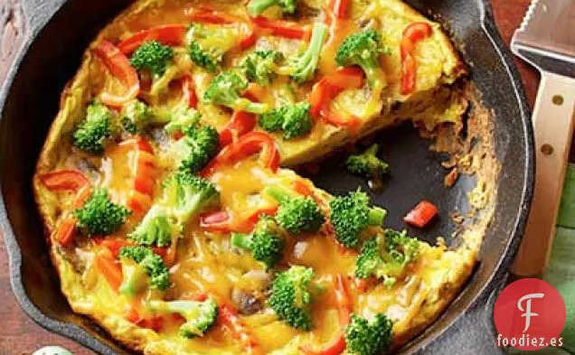Frittata de Brócoli y Champiñones