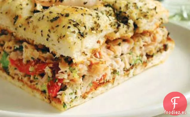 Sándwiches de Brócoli y Focaccia de Pavo Ahumado