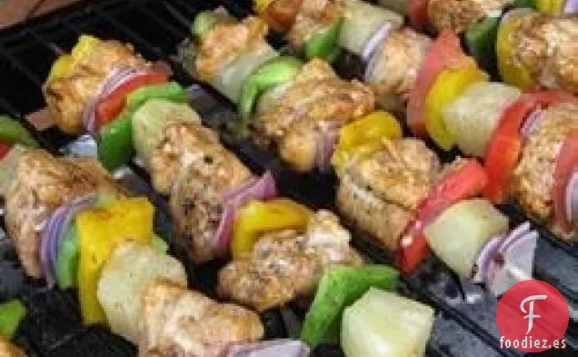 Brochetas de Pollo con Lima y Chile