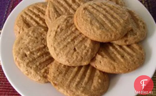 Galletas de Mantequilla de Maní Integrales Fáciles
