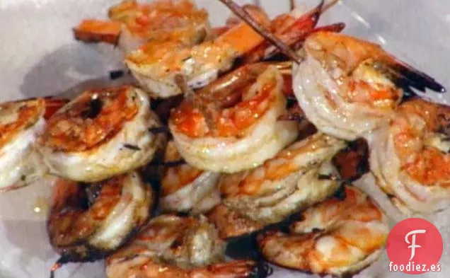 Shish Kebabs de camarón-Spiedini di Scampi