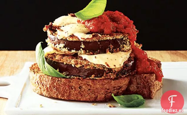Sándwiches de Berenjena de Cara Abierta