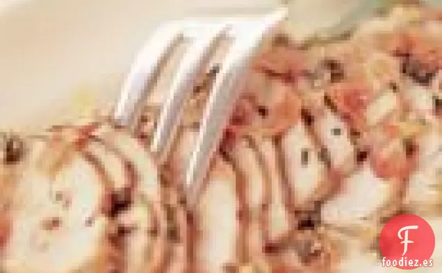 Solomillo De Cerdo Con Romero Y salvia Con Panceta Y Alcaparras Fritas