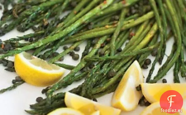 Espárragos Asados Con Alcaparras Y Limón