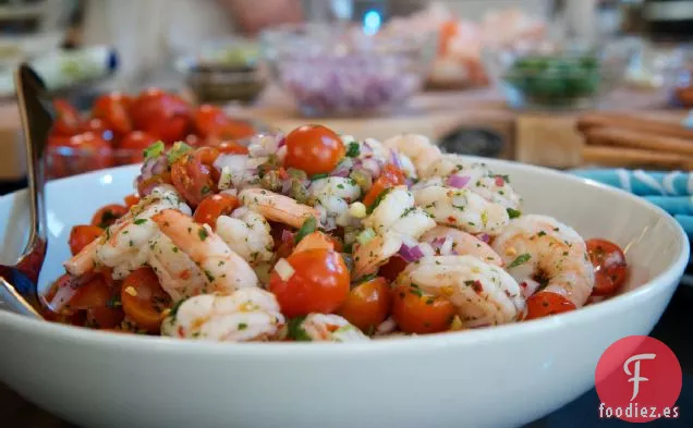 Ensalada De Camarones Y Alcaparras