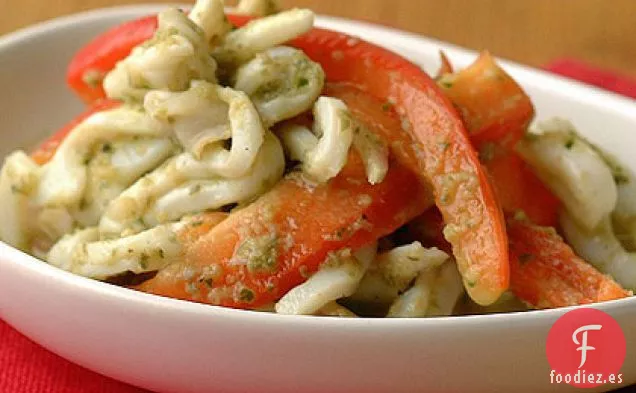 Calamares a la Parrilla con Salsa de Alcaparras de Limón