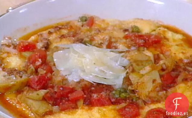 Polenta con Ragú de Alcachofa
