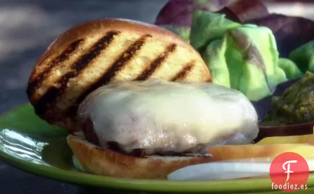 Hamburguesas con Queso de Chile Verde