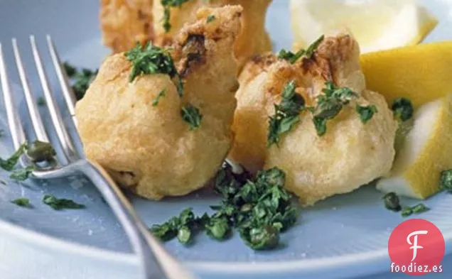 Buñuelos De Coliflor Con Limón Y Alcaparras