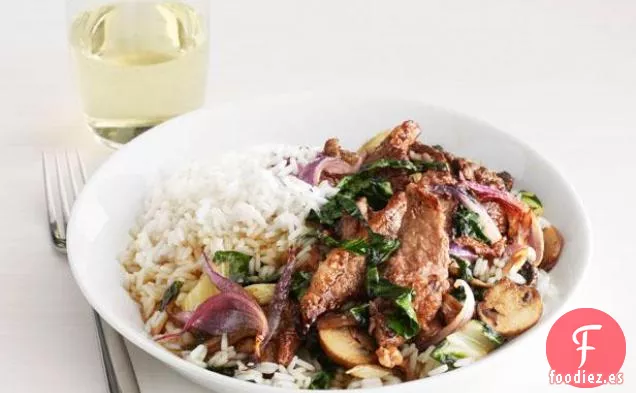 Salteado de Ternera y Champiñones