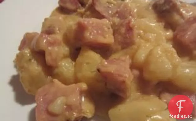 Cazuela de Jamón y Patata Sobrante