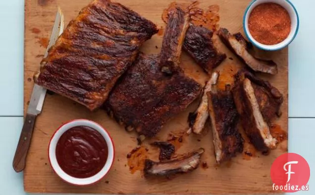 Costillas de Ternera y Cerdo Ahumadas al estilo de Memphis