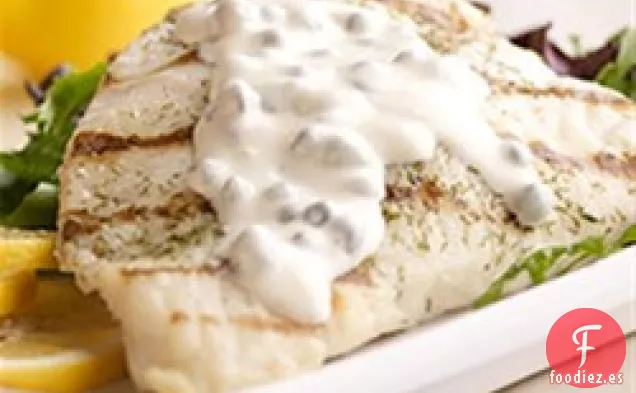 Mahi Mahi a la Parrilla con Salsa de Alcaparras de Limón