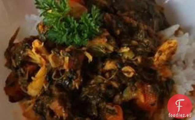 Guisado de Pollo con Espinacas y Perejil