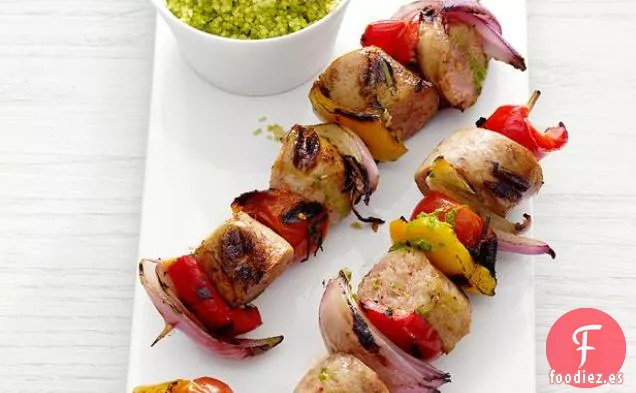 Brochetas de Salchicha y Pimienta