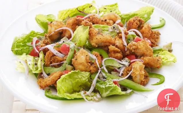 Ensalada de Camarones con Palomitas de Maíz