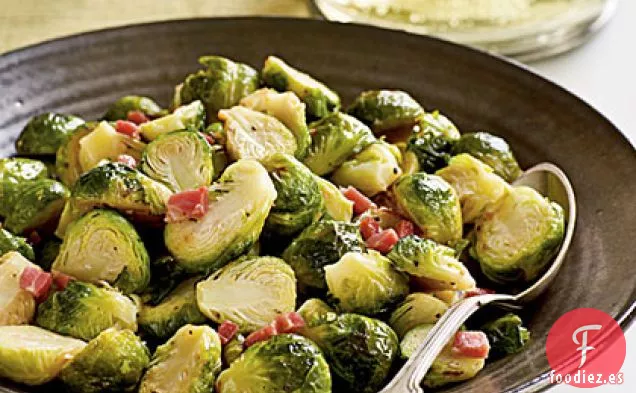 Coles de Bruselas con Panceta