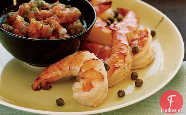 Gambas Tunecinas con Salsa Kerkennaise