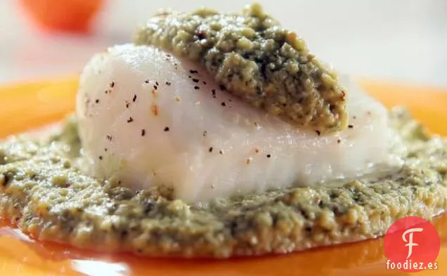 Lubina con Pesto de Alcachofa