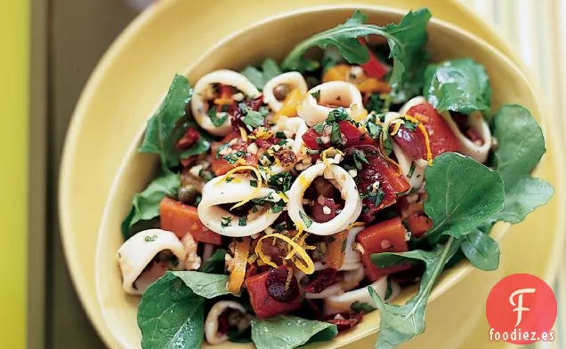 Ensalada de Calamares al estilo Provenzal con Gremolata