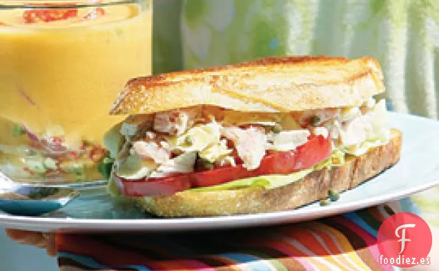 Sándwiches de Ensalada de Alcachofa y Atún con Alcaparras y Limón