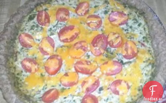 Quiche de Espinacas y Acelgas Rojas