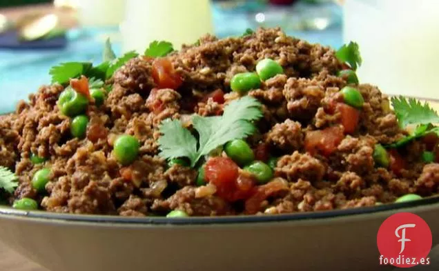 Kheema: Carne Molida India con Guisantes