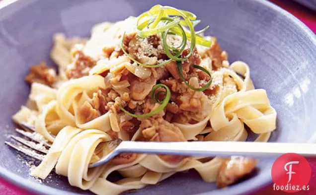 Linguini Fácil Con Salsa De Almejas Blancas