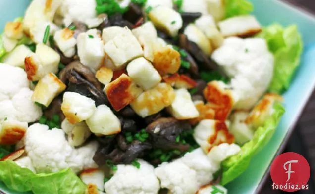Setas Asadas, Queso Halloumi Y Coliflor