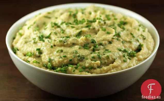 Puré De Frijoles Blancos Y Coliflor Con Puerros