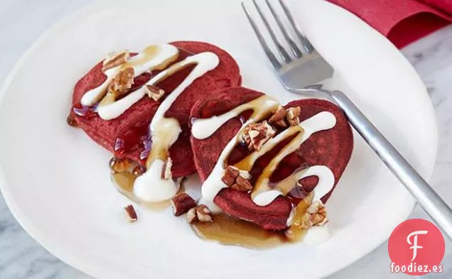 Tortitas de Corazón de Terciopelo Rojo