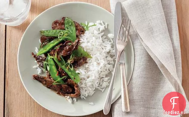 Carne de Res con Guisantes de Nieve