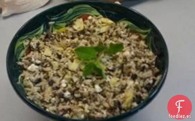 Ensalada de Lentejas Orzo con Menta y Queso Feta