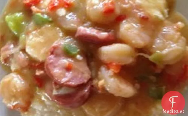 Camarones y Sémola al estilo de Charleston