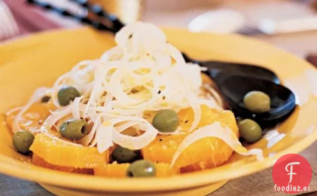 Ensalada de Hinojo y Naranja con Aceitunas Verdes