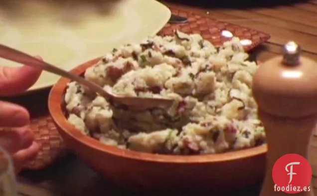 Puré de Patata Roja de Cebollino de Albahaca