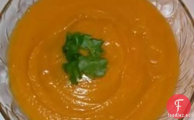 Sopa de Calabaza y Boniato y Jengibre