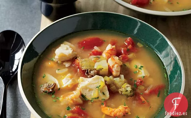 Sopa de Camarones y Ostras Ahumadas
