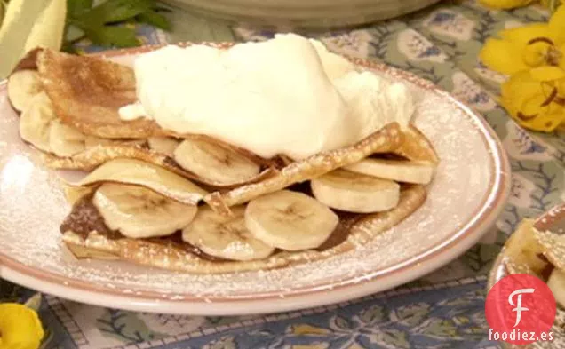 Crepes Rellenas de Chocolate y Plátano
