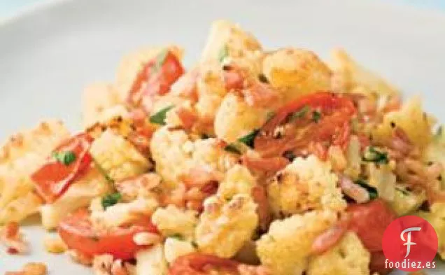 Tomates Salteados de Coliflor y Uva